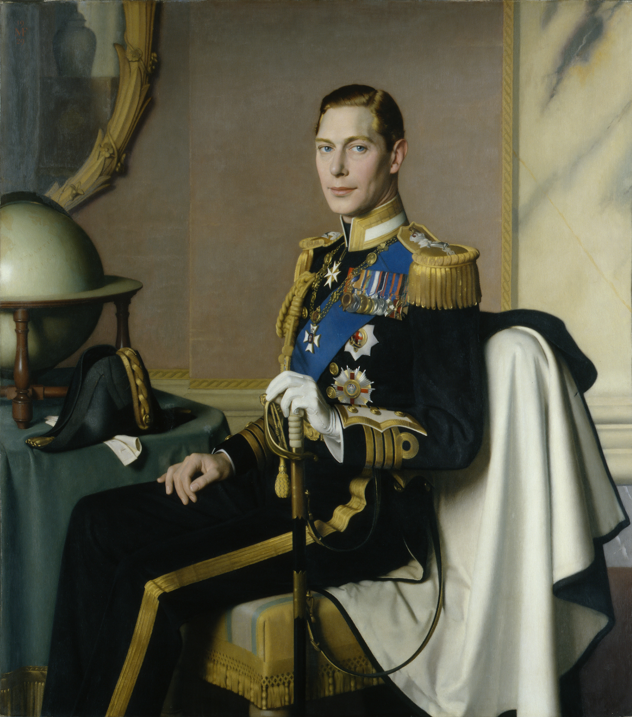 King George VI By Meredith Frampton, 1929 © National Portrait Gallery, London private collection. Lent by Trustees of Barnardo’s, 1997