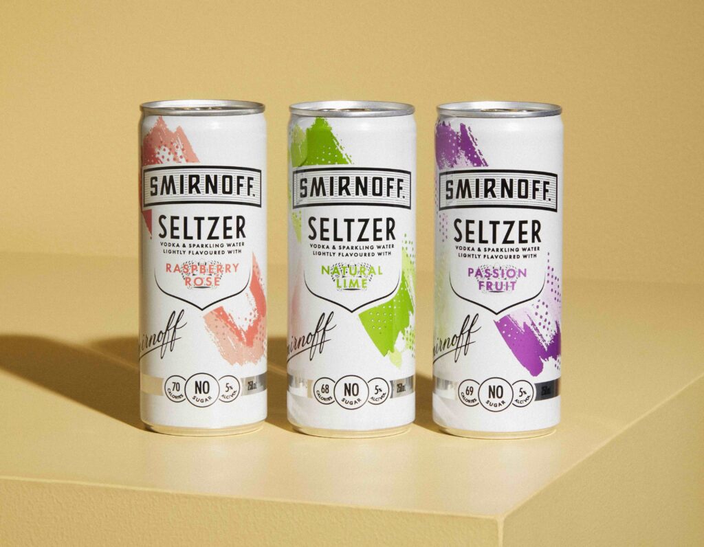 Smirnoff Seltzer cans
