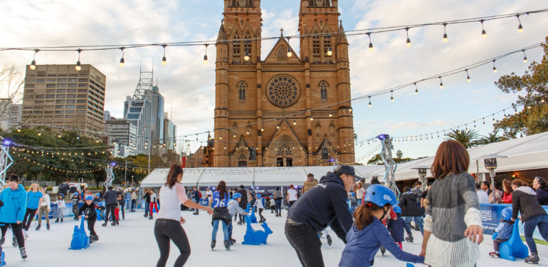 Skating At Cathedral Square Sydney